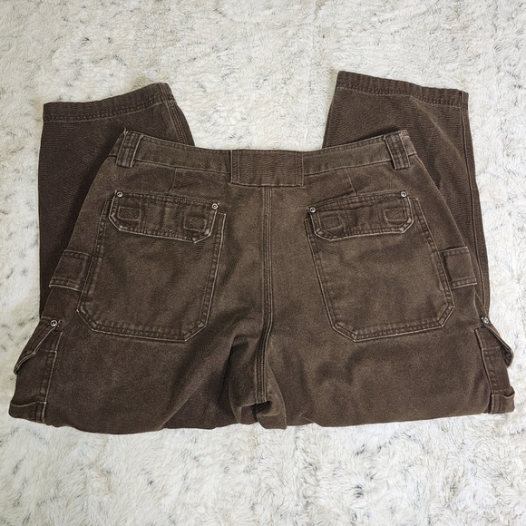 Duluth Trading Men's Brown Cargo Workwear pants Short 38x28 - Picture 7 of 14